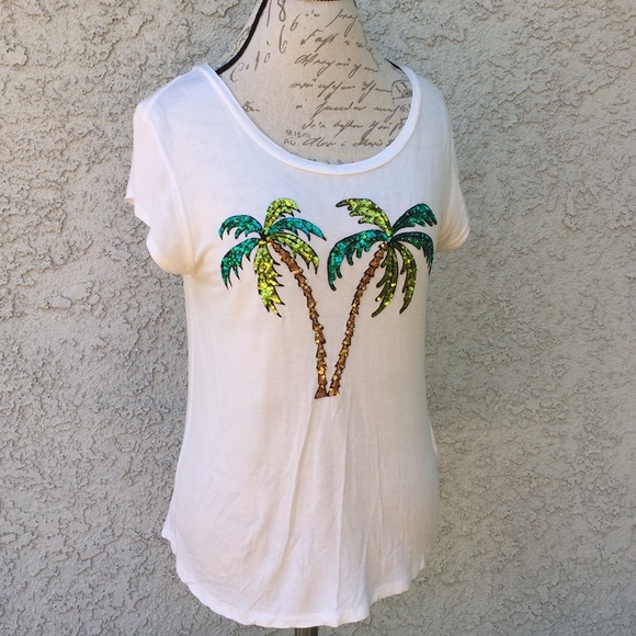 h&m palm tree embroidered dress